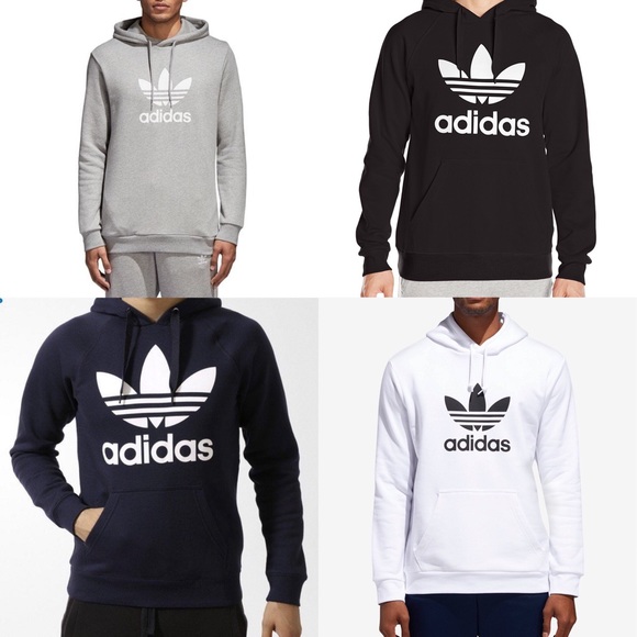 Adidas Originals Trefoil Hoodie Navy Pullover FIRM - Picture 5 of 5